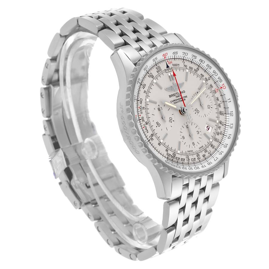 Orologio replica da uomo: Breitling Navitimer 01, edizione limitata, quadrante argentato, acciaio, AB0123 — di qualità superiore – Foto 3