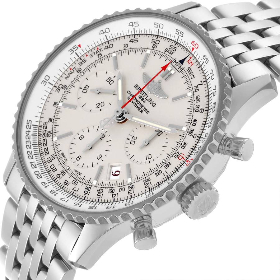 Orologio replica da uomo: Breitling Navitimer 01, edizione limitata, quadrante argentato, acciaio, AB0123 — di qualità superiore – Foto 5