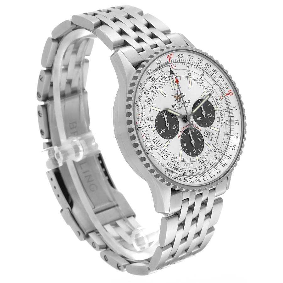 Orologio replica da uomo: Breitling Navitimer, 50° anniversario, quadrante argentato, A41322 — prestigioso – Foto 3