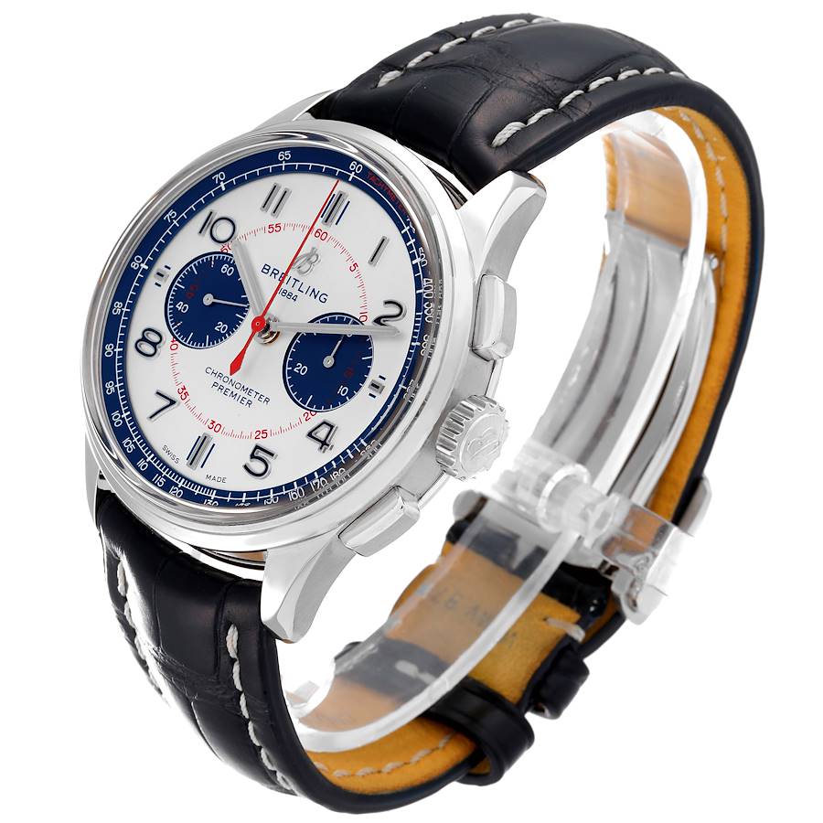 Orologio replica da uomo: Breitling Premier B01, cronografo, quadrante argentato, acciaio, AB0118 — di pregio – Foto 4
