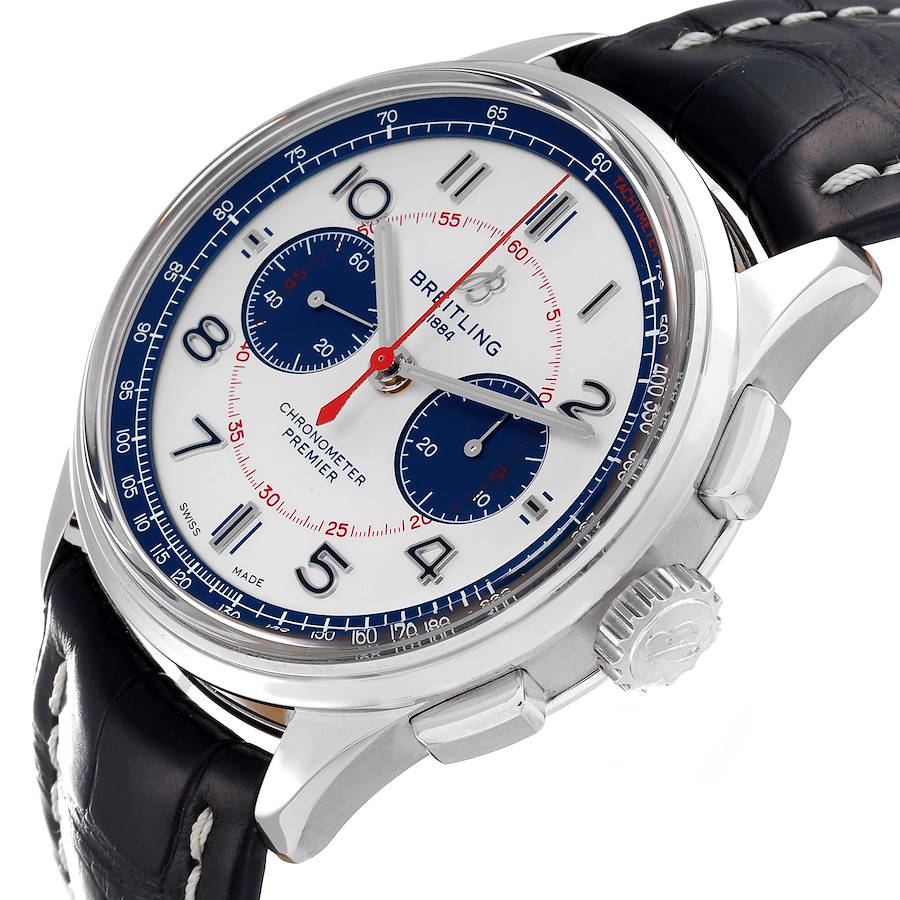 Orologio replica da uomo: Breitling Premier B01, cronografo, quadrante argentato, acciaio, AB0118 — di pregio – Foto 5