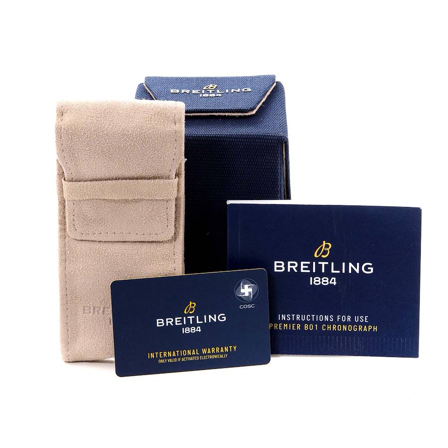 Orologio replica da uomo: Breitling Premier B01, cronografo, quadrante argentato, acciaio, AB0118 — di pregio – Foto 8
