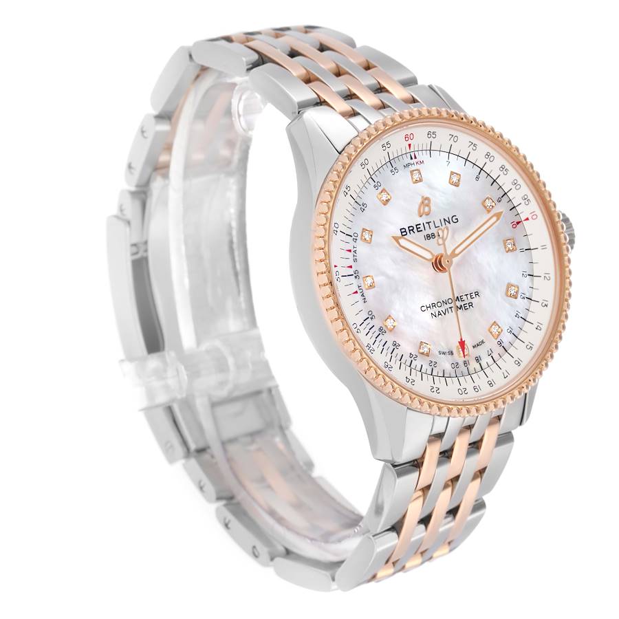 Orologio replica da donna: Breitling Navitimer 35, quadrante in madreperla con diamanti, acciaio, U17395 — immancabile – Foto 3