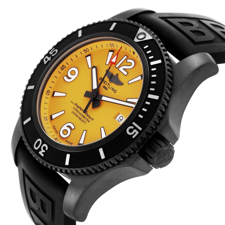 Orologio replica da uomo: Breitling Superocean 46, giallo, quadrante, DLC, acciaio, M17368 — a basso costo – Foto 5