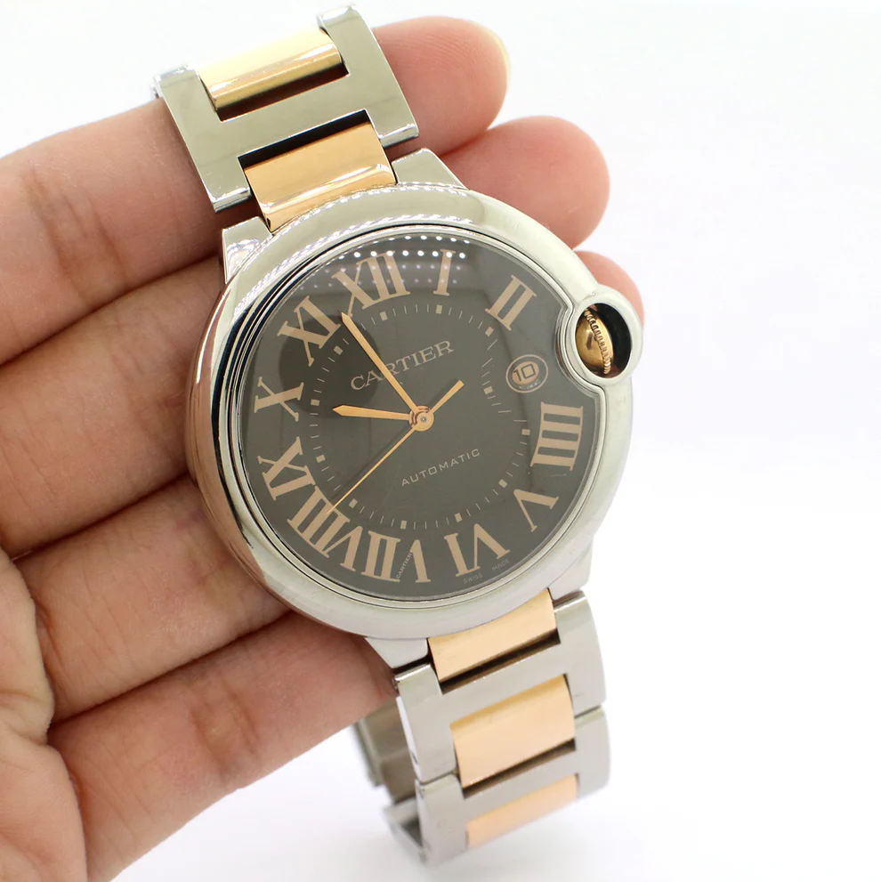 Orologio replica: Cartier Ballon Bleu 42 mm, bicolore, oro rosa, acciaio — di qualità – Foto 3