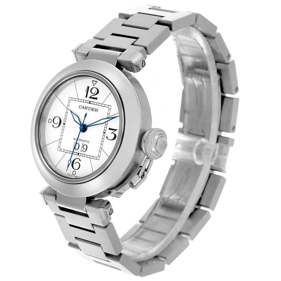 Orologio replica da uomo: Cartier Pasha C Big Date, misura intermedia, acciaio, W31055M7 — in evidenza – Foto 4