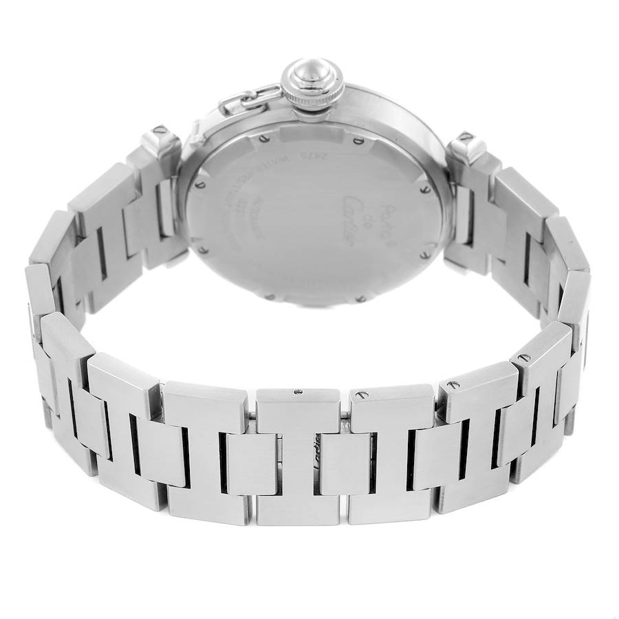 Orologio replica da uomo: Cartier Pasha C Big Date, misura intermedia, acciaio, W31055M7 — in evidenza – Foto 7