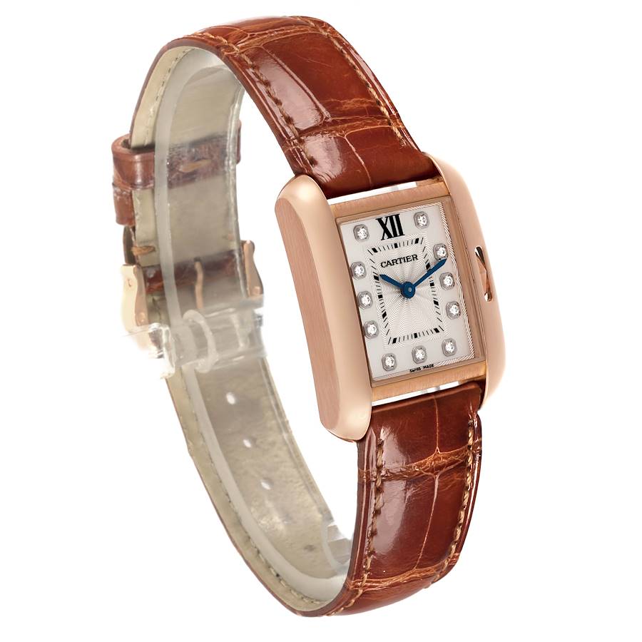 Orologio replica da donna: Cartier Tank Anglaise, misura piccola, oro rosa, diamanti, WJTA0007 — ricercato – Foto 3