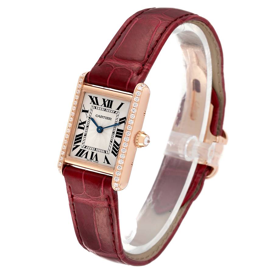 Orologio replica da donna: Cartier Tank Louis, oro rosa, diamanti, WJTA0010 — discreto – Foto 3