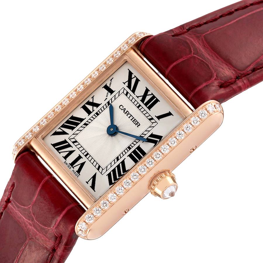 Orologio replica da donna: Cartier Tank Louis, oro rosa, diamanti, WJTA0010 — discreto – Foto 4