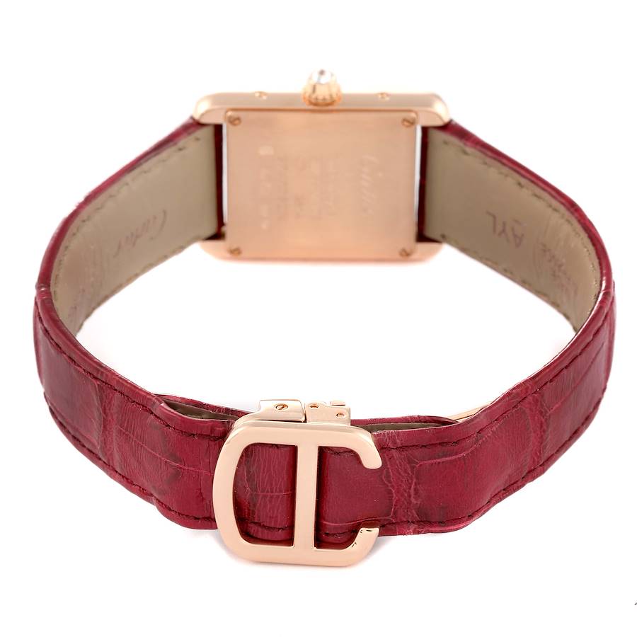 Orologio replica da donna: Cartier Tank Louis, oro rosa, diamanti, WJTA0010 — discreto – Foto 6