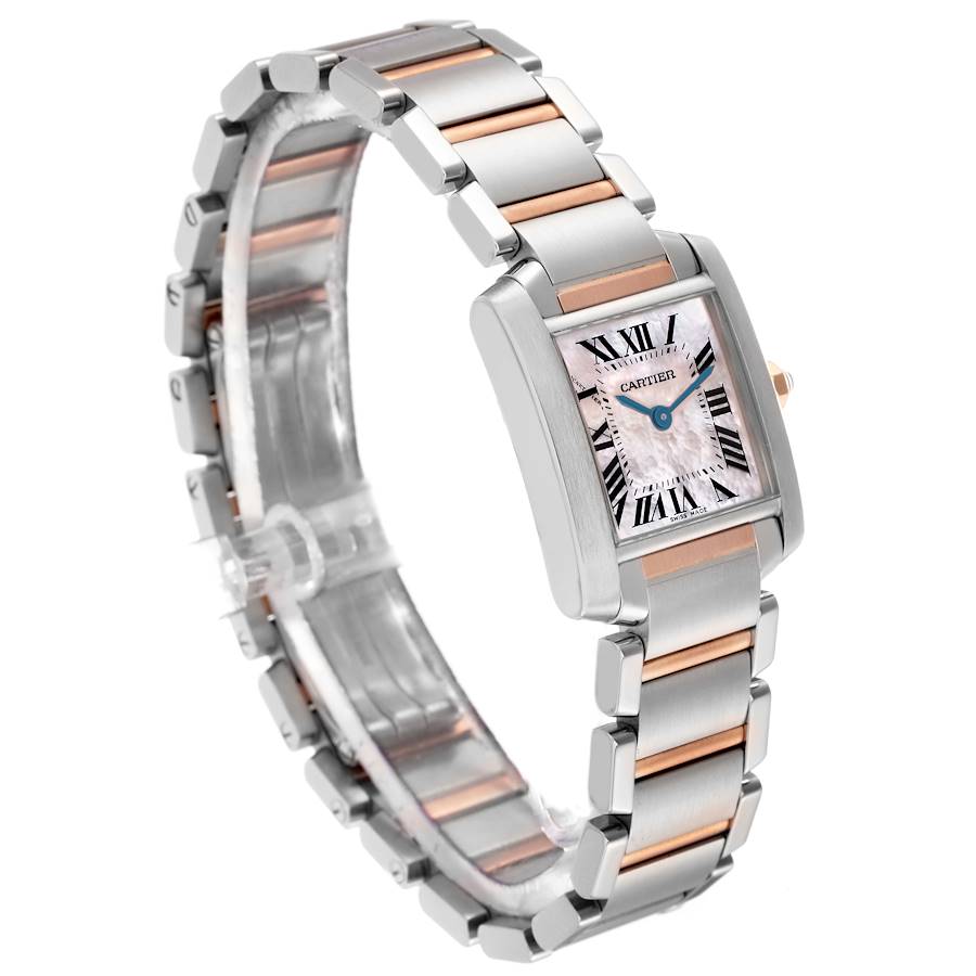 Orologio replica da donna: Cartier Tank Francaise, acciaio e oro rosa, quadrante in madreperla, W51027Q4 — di nuova generazione – Foto 3