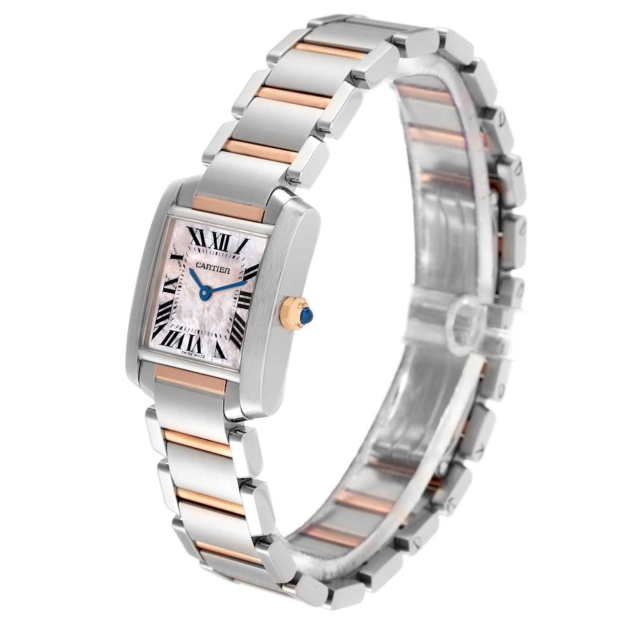 Orologio replica da donna: Cartier Tank Francaise, acciaio e oro rosa, quadrante in madreperla, W51027Q4 — di nuova generazione – Foto 4