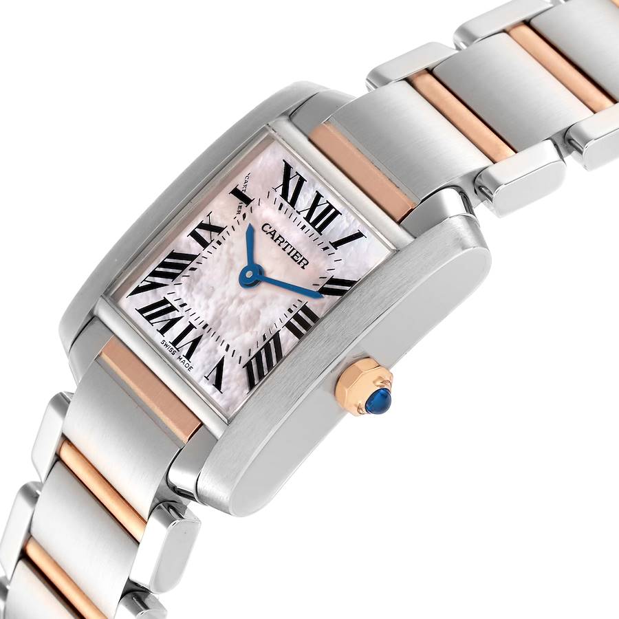 Orologio replica da donna: Cartier Tank Francaise, acciaio e oro rosa, quadrante in madreperla, W51027Q4 — di nuova generazione – Foto 5