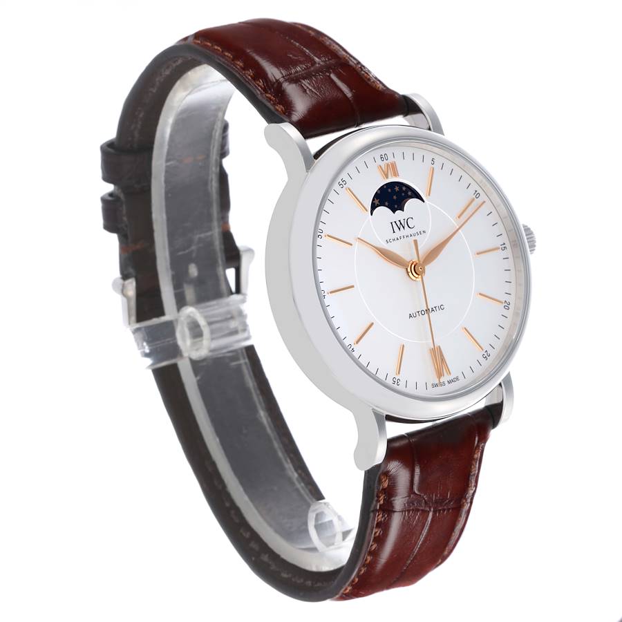 Orologio replica da uomo: IWC Portofino, fasi lunari, quadrante argentato, acciaio, IW459401 — economico – Foto 3