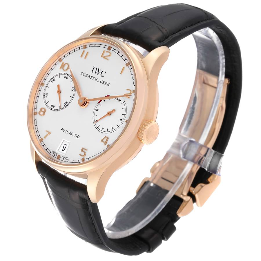 Orologio replica da uomo: IWC Portugieser, automatico, oro rosa, quadrante argentato, IW500701 — raro – Foto 4
