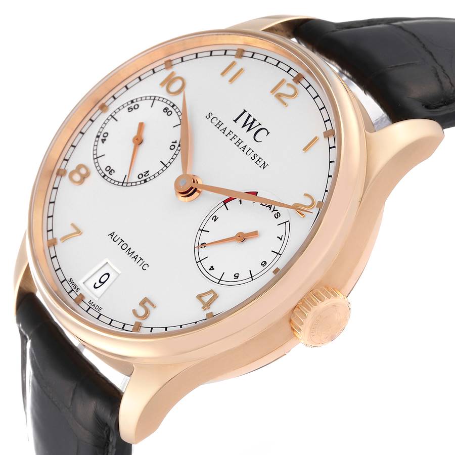 Orologio replica da uomo: IWC Portugieser, automatico, oro rosa, quadrante argentato, IW500701 — raro – Foto 5
