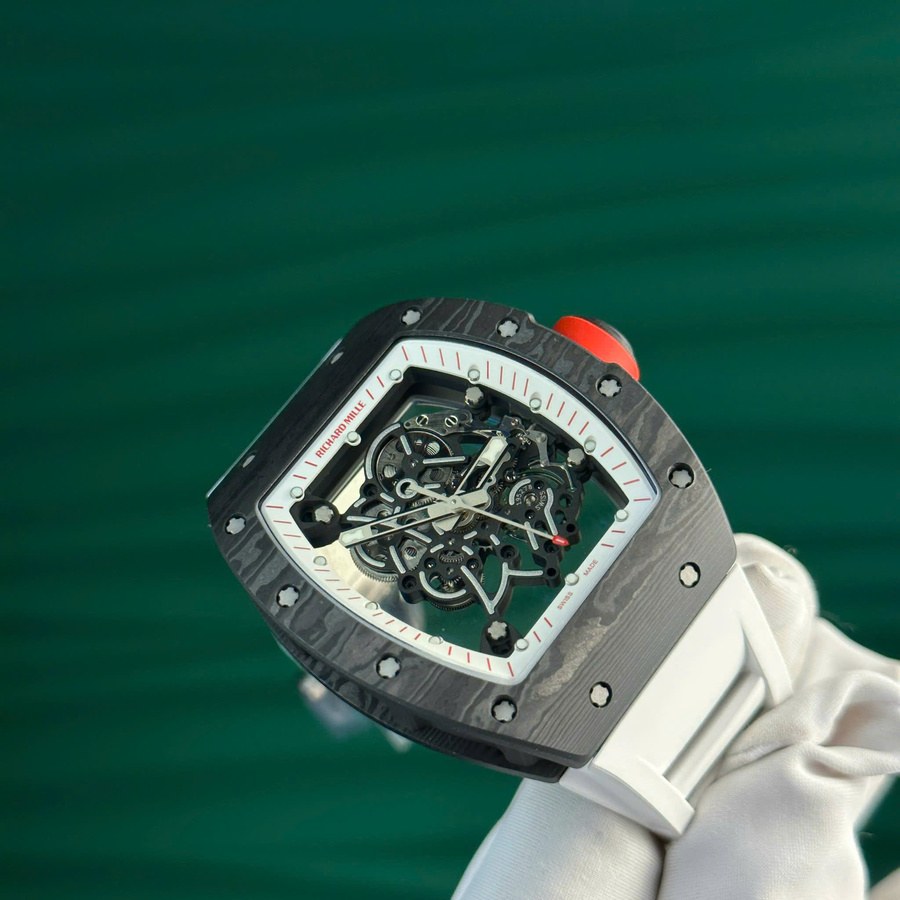 Orologio replica: Richard Mille RM 055 Bubba Watson, fibra di carbonio, bianco, 42.7 X 49,9 mm — attraente – Foto 3