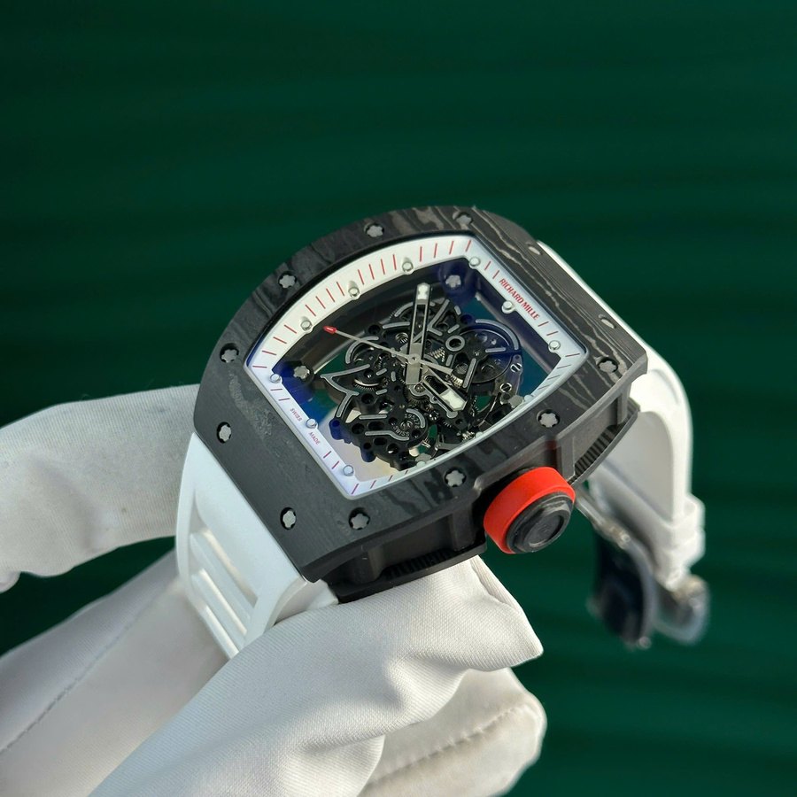 Orologio replica: Richard Mille RM 055 Bubba Watson, fibra di carbonio, bianco, 42.7 X 49,9 mm — attraente – Foto 4