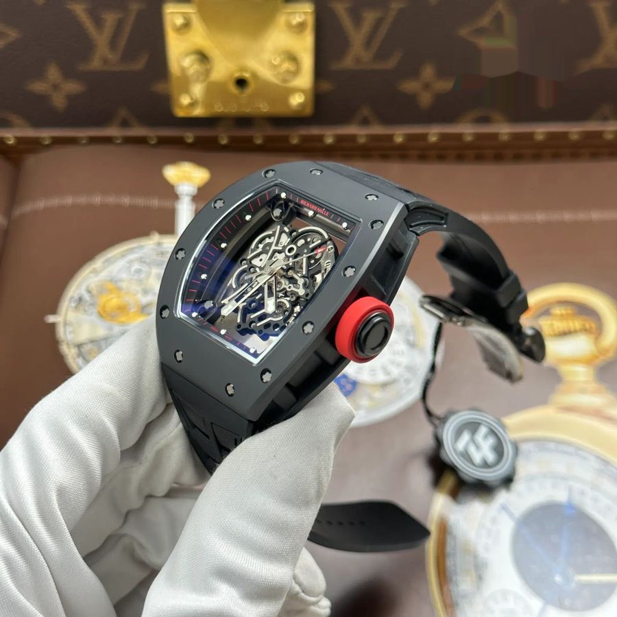 Orologio replica: Richard Mille RM 055 Bubba Watson, ceramica nera, Dubail, edizione, cinturino in gomma, ZF 42,7 mm — amatissimo – Foto 3