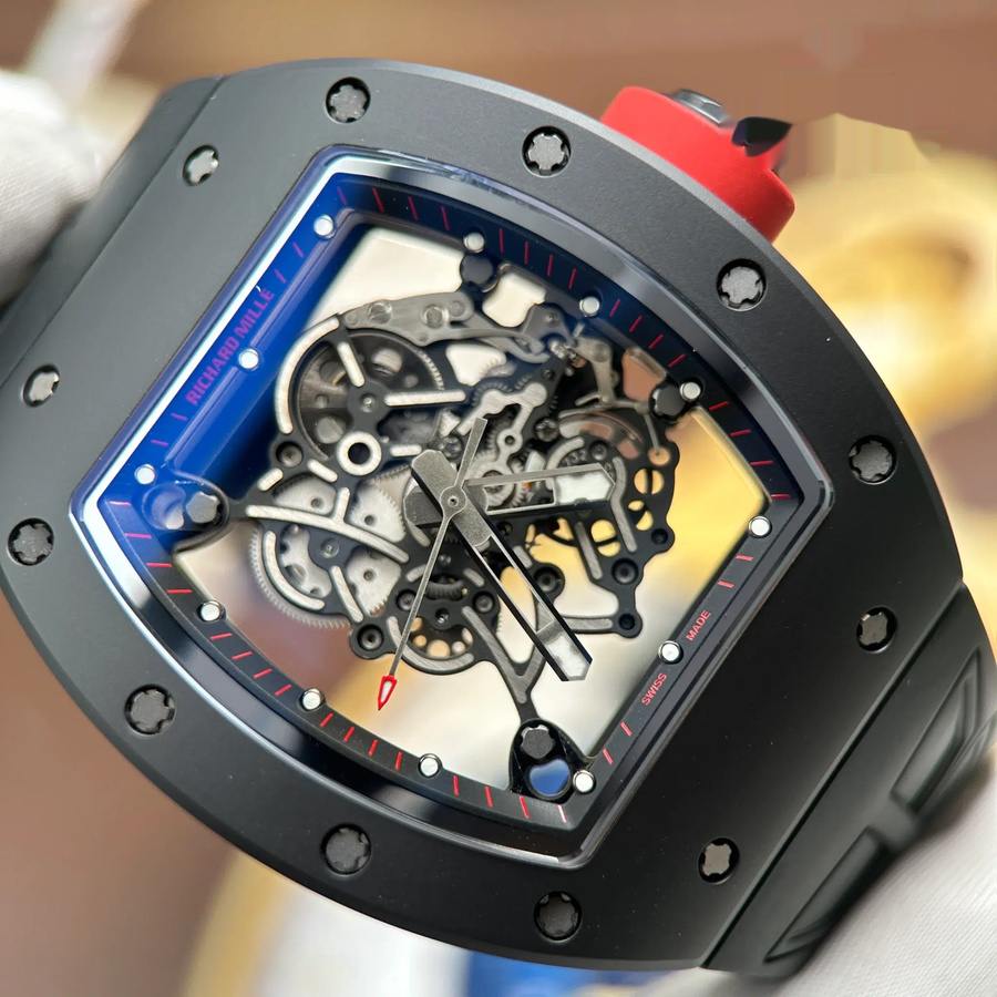 Orologio replica: Richard Mille RM 055 Bubba Watson, ceramica nera, Dubail, edizione, cinturino in gomma, ZF 42,7 mm — amatissimo – Foto 4