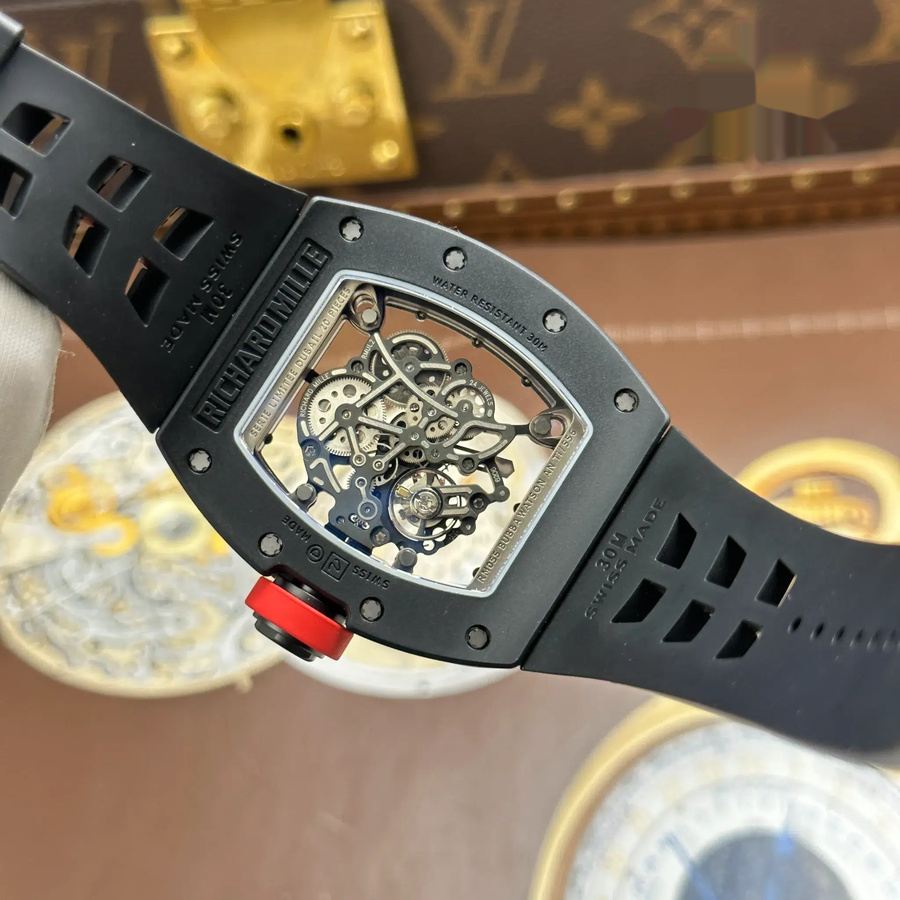 Orologio replica: Richard Mille RM 055 Bubba Watson, ceramica nera, Dubail, edizione, cinturino in gomma, ZF 42,7 mm — amatissimo – Foto 10