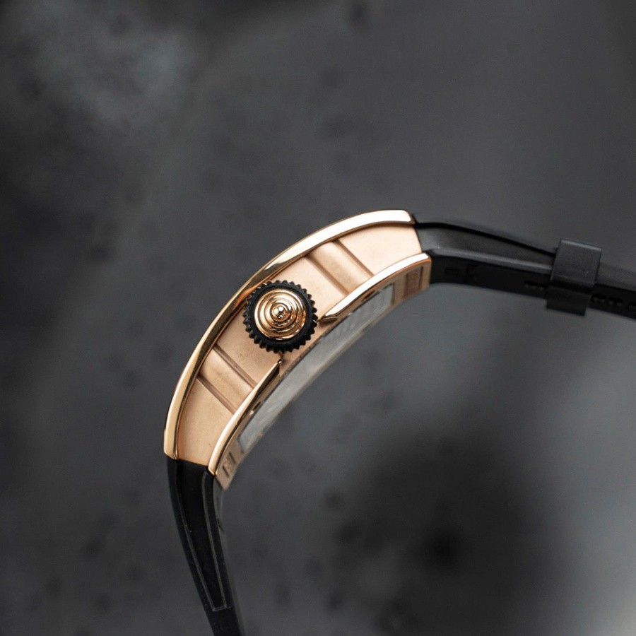 Orologio replica: Richard Mille RM 07-01, oro rosa, diamanti, onice, quadrante, cinturino in gomma, ZF 45.32 X 32,3 mm — classico – Foto 6