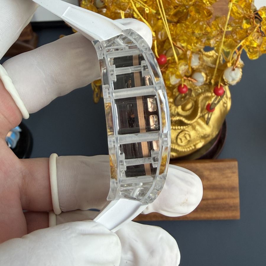 Orologio replica: Richard Mille RM 66, volante, tourbillon, su misura, autentico, bianco, zaffiro, 42,7 mm X 49,94 mm — conveniente – Foto 7