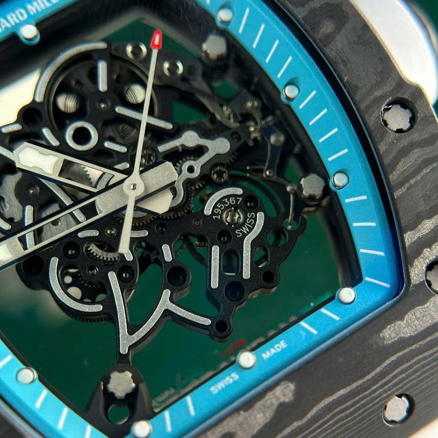 Orologio replica: 1:1 Richard Mille RM055 Yas Marina Circuit Carbon TPT, braccialetto di gomma bianco, ZF, manifattura, 42,7 mm — di prima scelta – Foto 7
