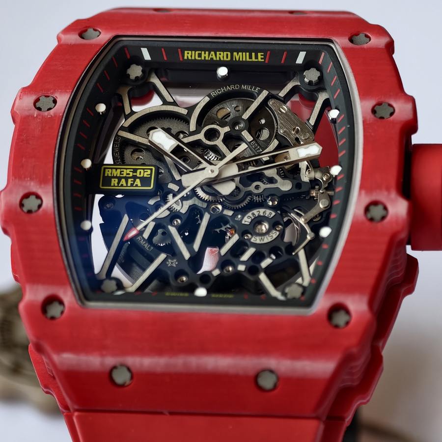 Orologio replica: Richard Mille RM 35-02, rosso, Quartz TPT Rafael Nadal, su misura, Umi, manifattura, 49,94 mm X 44,5 mm — durevole – Foto 5