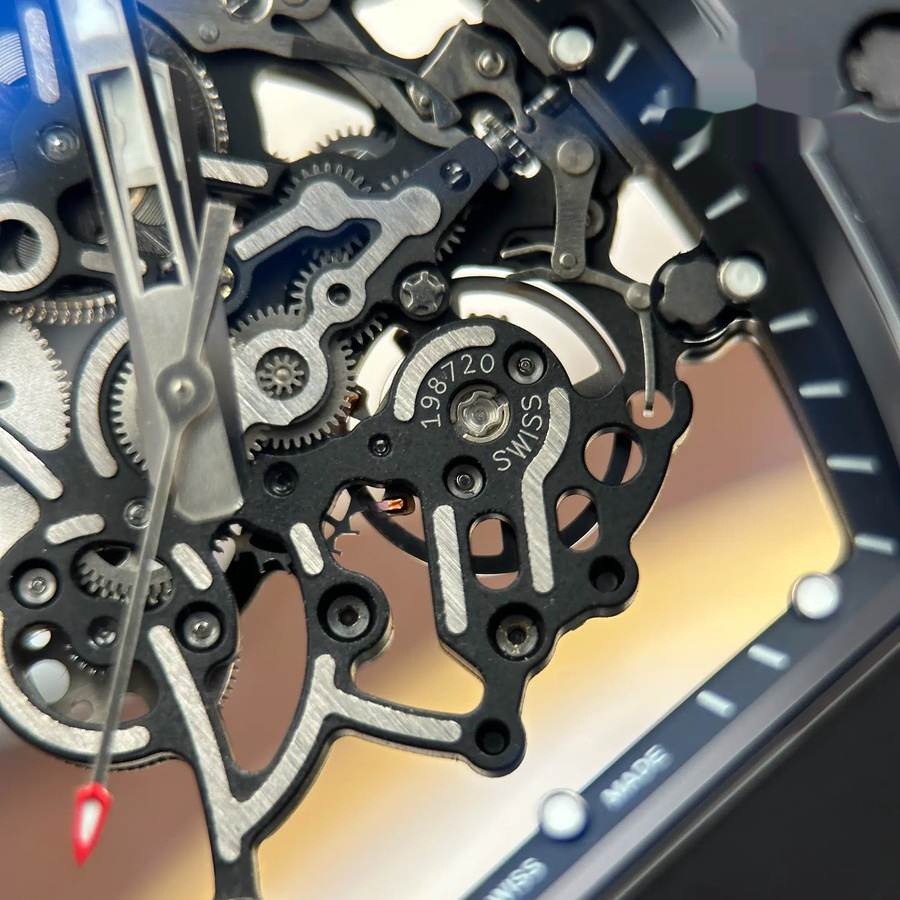 Orologio replica: Richard Mille RM 055 Bubba Watson, interamente nero, ceramica, cinturino in gomma, ZF 42,7 mm — spettacolare – Foto 7