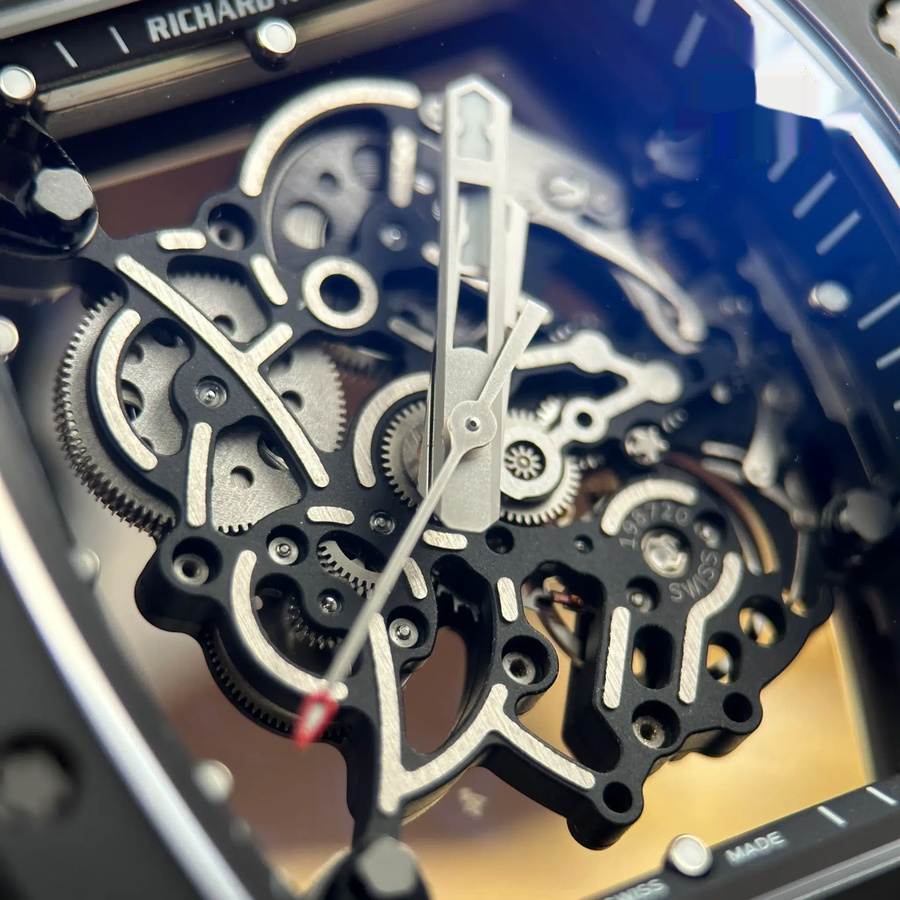 Orologio replica: Richard Mille RM 055 Bubba Watson, interamente nero, ceramica, cinturino in gomma, ZF 42,7 mm — spettacolare – Foto 8