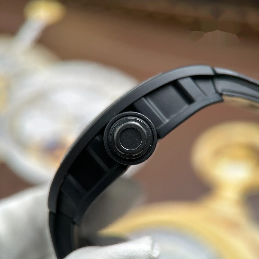 Orologio replica: Richard Mille RM 055 Bubba Watson, interamente nero, ceramica, cinturino in gomma, ZF 42,7 mm — spettacolare – Foto 10