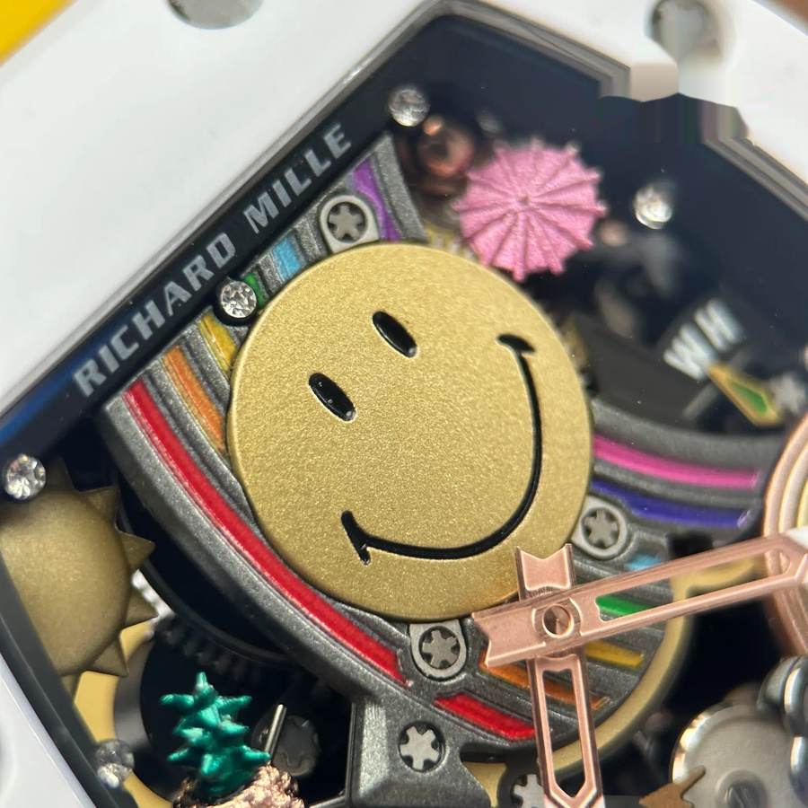 Orologio replica: Richard Mille RM 88, automatico, tourbillon, Smiley, ceramica bianca, 48.15 X 39,74 mm — eccellente – Foto 5