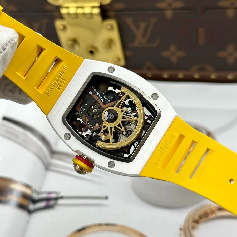 Orologio replica: Richard Mille RM 88, automatico, tourbillon, Smiley, ceramica bianca, 48.15 X 39,74 mm — eccellente – Foto 11