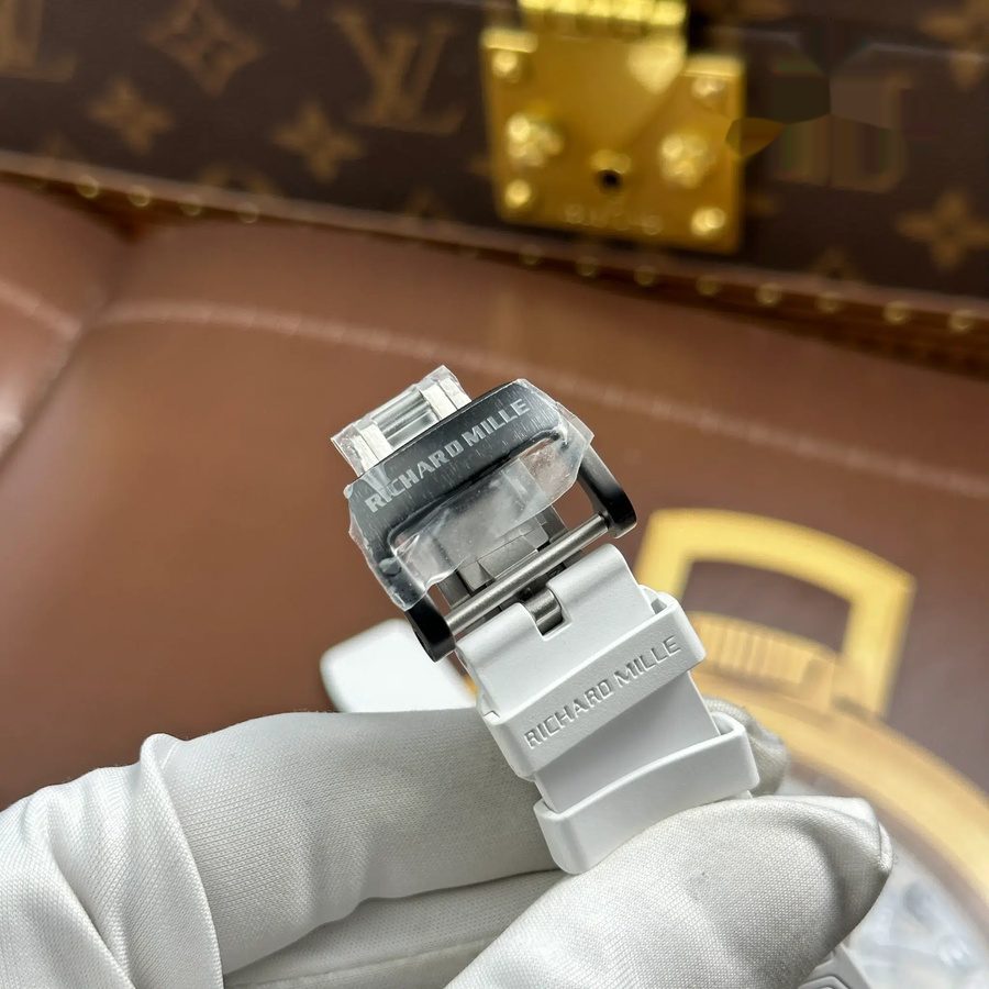 Orologio replica: Richard Mille RM 35-03 Rafael Nadal, blu, Quartz TPT, braccialetto di gomma bianco, 43,2 mm X 50 mm — eccezionale – Foto 10