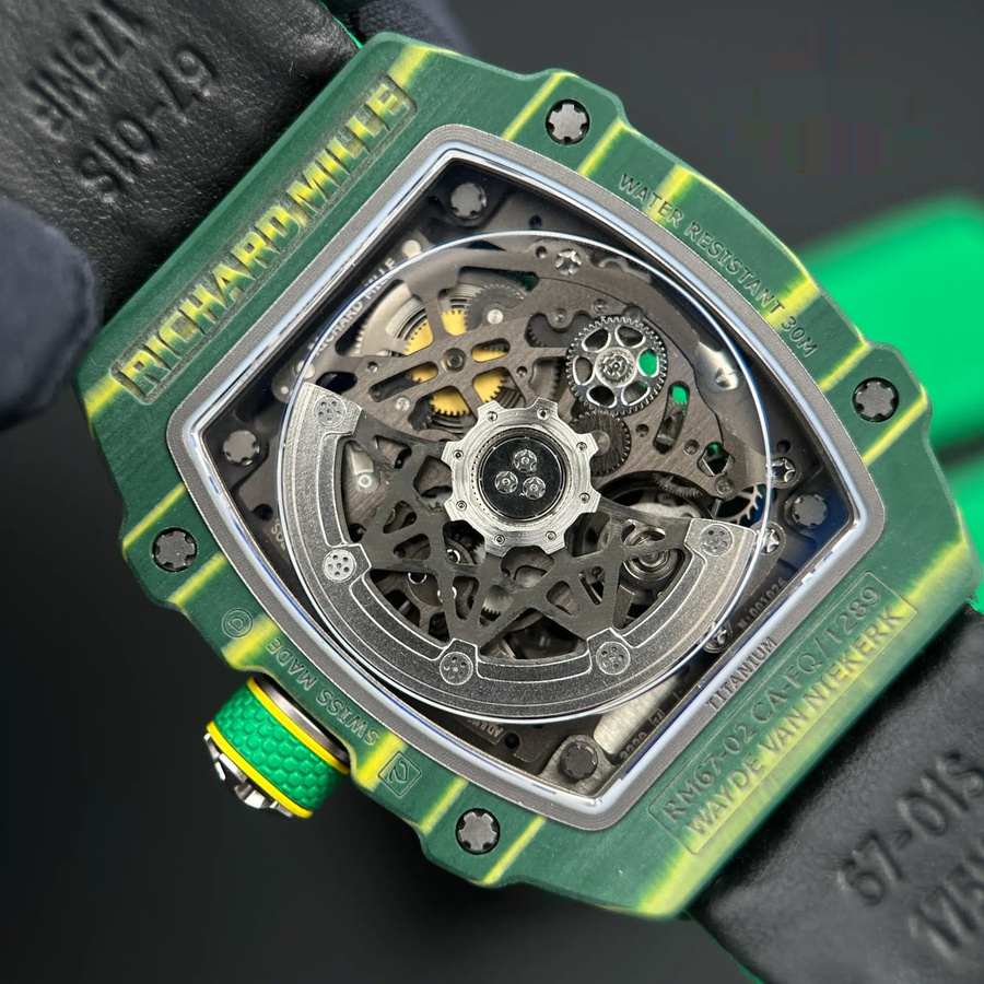 Orologio replica: Richard Mille RM 67-02 Wayde Van Niekerk, automatico, ultrapiatto, verde, Quartz TPT 47.52 X 38,7 mm — esclusivo – Foto 11