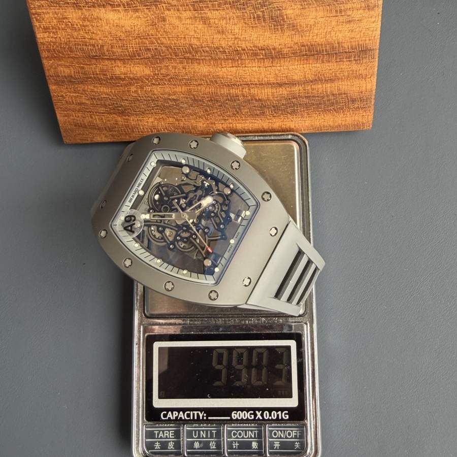 Orologio replica: Richard Mille RM 055, interamente grigio, Boutique, edizione, movimento Vaucher, 42.7 X 49,9 mm — iconico – Foto 11