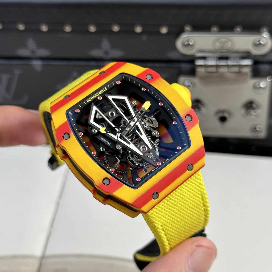 Orologio replica: Richard Mille RM 27-03 Rafael Nadal, tourbillon, Carbon TPT 40,3 mm — celebre – Foto 3