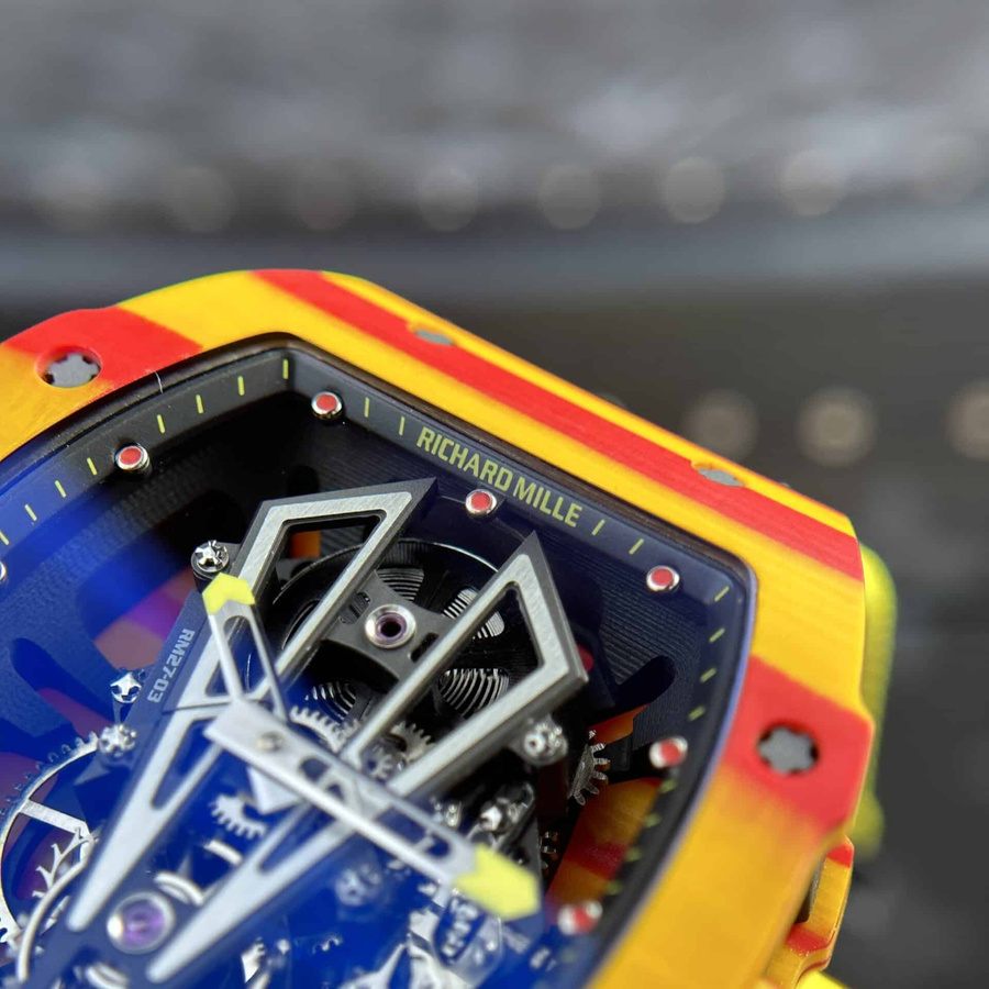 Orologio replica: Richard Mille RM 27-03 Rafael Nadal, tourbillon, Carbon TPT 40,3 mm — celebre – Foto 7