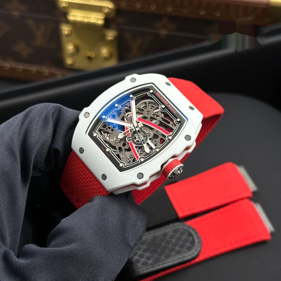 Orologio replica: Richard Mille RM 67-02 Charles Leclerc Monaco, rosso, bianco, Quartz TPT 38.7 X 47,52 mm — alla moda – Foto 3
