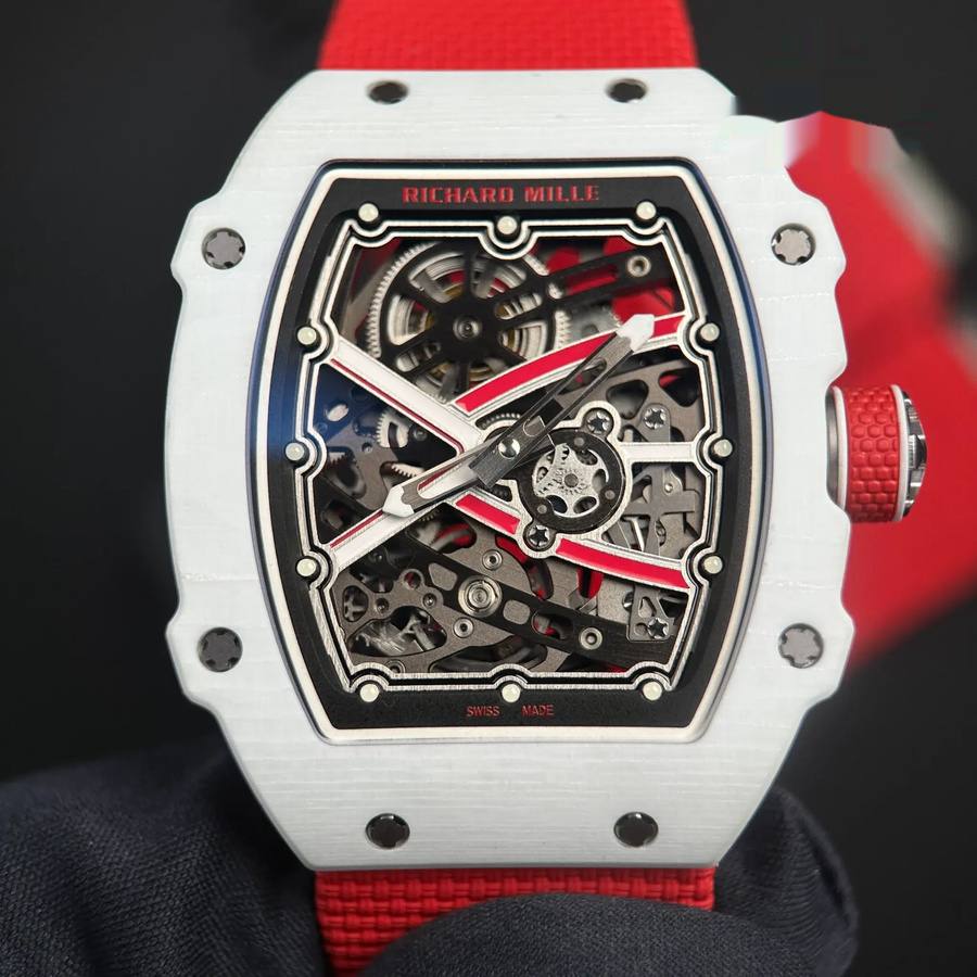 Orologio replica: Richard Mille RM 67-02 Charles Leclerc Monaco, rosso, bianco, Quartz TPT 38.7 X 47,52 mm — alla moda – Foto 4