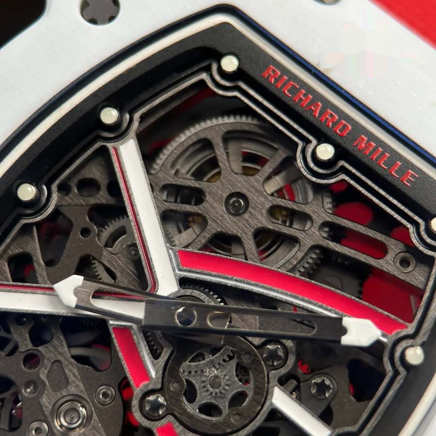 Orologio replica: Richard Mille RM 67-02 Charles Leclerc Monaco, rosso, bianco, Quartz TPT 38.7 X 47,52 mm — alla moda – Foto 5