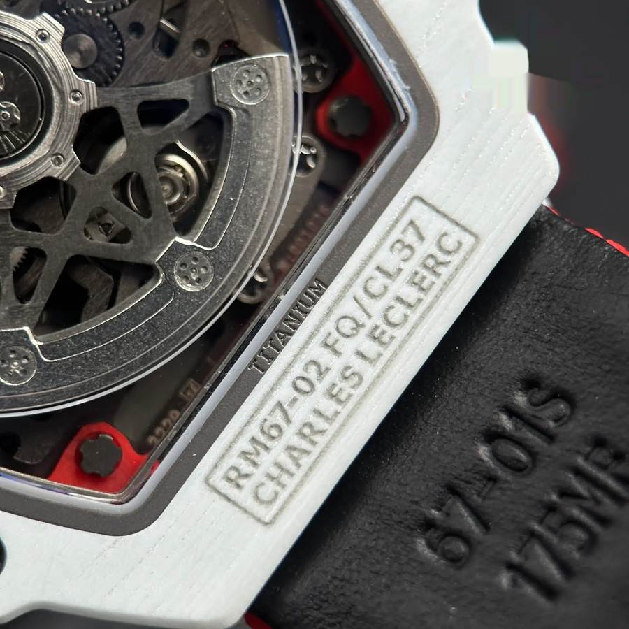 Orologio replica: Richard Mille RM 67-02 Charles Leclerc Monaco, rosso, bianco, Quartz TPT 38.7 X 47,52 mm — alla moda – Foto 11