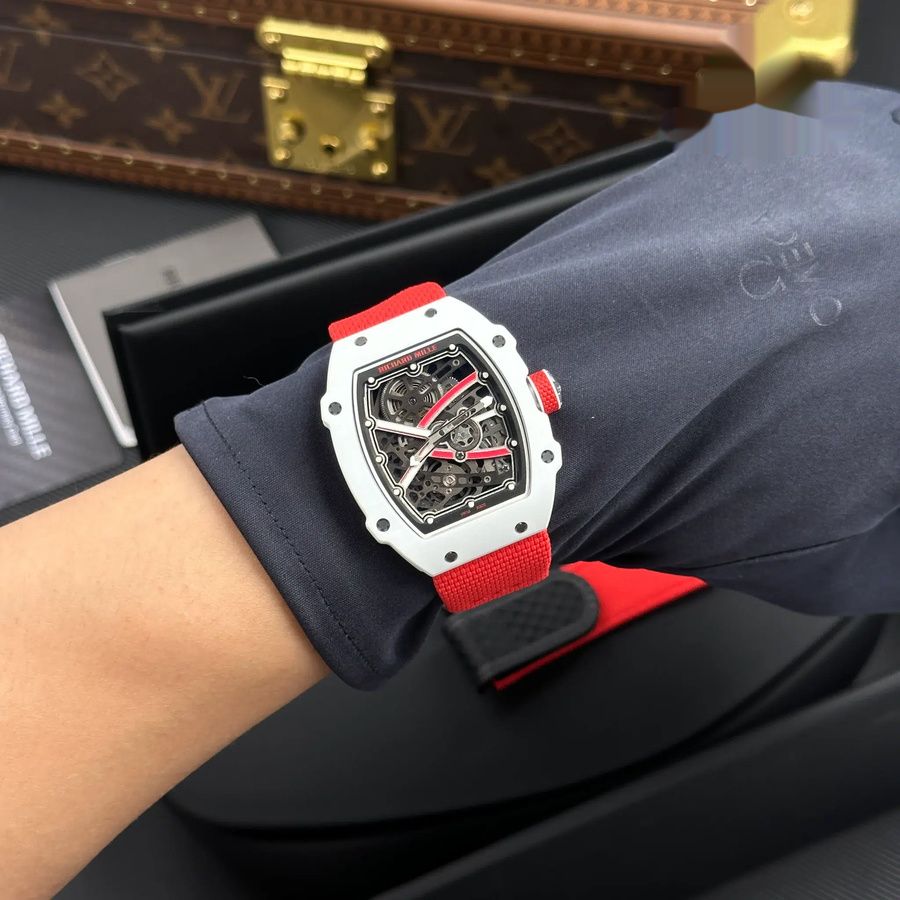 Orologio replica: Richard Mille RM 67-02 Charles Leclerc Monaco, rosso, bianco, Quartz TPT 38.7 X 47,52 mm — alla moda – Foto 14