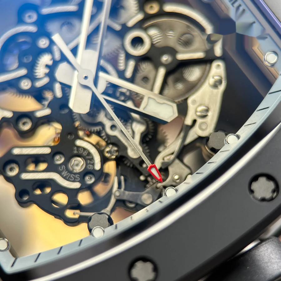 Orologio replica: Richard Mille RM 055 Bubba Watson, ceramica nera, Asia, Exclusive 50, pezzi, cinturino in gomma, ZF 42,7 mm — molto richiesto – Foto 6