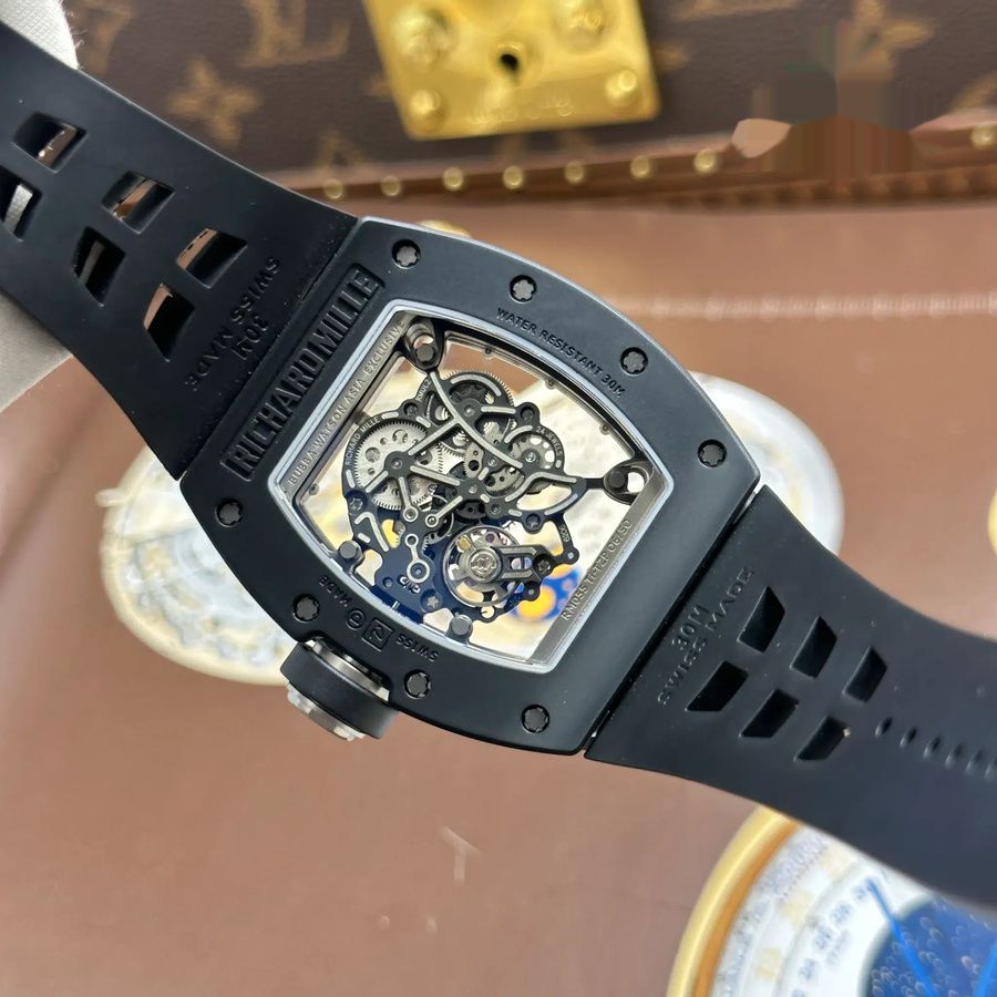 Orologio replica: Richard Mille RM 055 Bubba Watson, ceramica nera, Asia, Exclusive 50, pezzi, cinturino in gomma, ZF 42,7 mm — molto richiesto – Foto 10