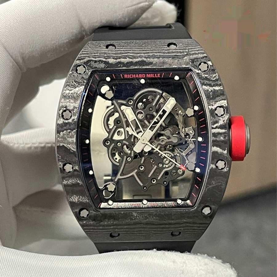 Orologio replica: Richard Mille RM 055 Bubba Watson, scuro, su misura, NTPT, fibra di carbonio, movimento Vaucher — in evidenza – Foto 4