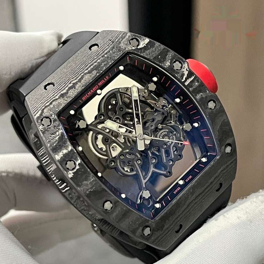 Orologio replica: Richard Mille RM 055 Bubba Watson, scuro, su misura, NTPT, fibra di carbonio, movimento Vaucher — in evidenza – Foto 6