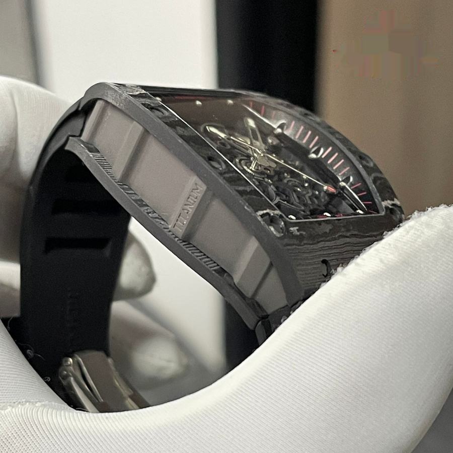Orologio replica: Richard Mille RM 055 Bubba Watson, scuro, su misura, NTPT, fibra di carbonio, movimento Vaucher — in evidenza – Foto 8